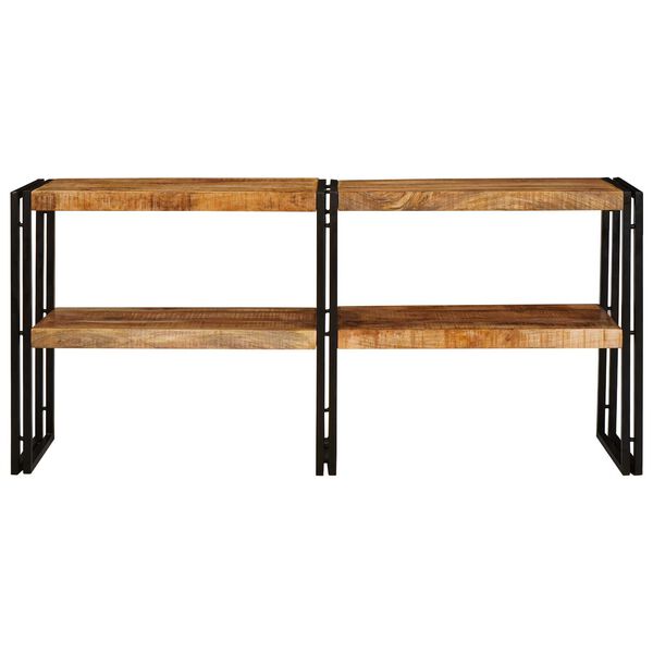 vidaXL Τραπέζι Κονσόλας 160x33x75 εκ Μασίφ Τραχύ Ξύλο Μάνγκο