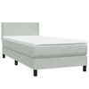 vidaXL Box Spring &kappa;&rho;&epsilon;&beta;ά&tau;&iota; &mu;&epsilon; &sigma;&tau;&rho;ώ&mu;&alpha; &alpha;&nu;&omicron;&iota;&chi;&tau;ό &gamma;&kappa;&rho;&iota; 90x210 cm &Beta;&epsilon;&lambda;&omicron;ύ&delta;&iota;&nu;&omicron;