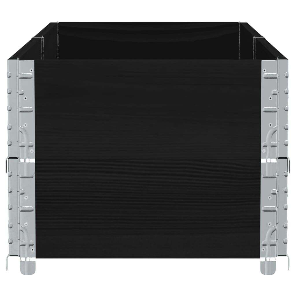 vidaXL Ζαρντινιέρα Κήπου Μαύρη 150x50 εκ. από Μασίφ Ξύλο Πεύκου