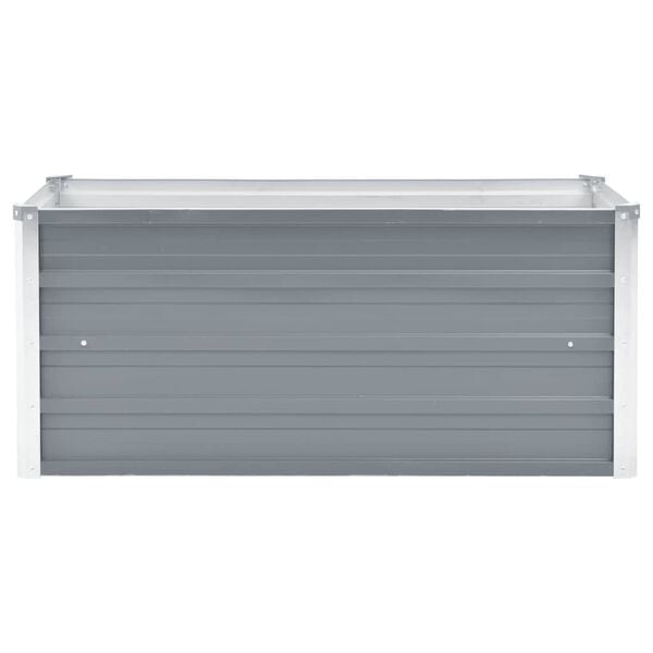 vidaXL Ζαρντινιέρα Υπερυψωμένη Γκρι 100x40x45 εκ. Γαλβανισμ. Χάλυβας