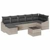 vidaXL &Sigma;&epsilon;&tau; &Kappa;&alpha;&nu;&alpha;&pi;έ &mu;&epsilon; &mu;&alpha;&xi;&iota;&lambda;ά&rho;&iota; 8 pcs &Alpha;&nu;&omicron;&iota;&chi;&tau;ό &gamma;&kappa;&rho;&iota; &sigma;&upsilon;&nu;&theta;&epsilon;&tau;&iota;&kappa;ό &rho;&alpha;&tau;ά&nu;
