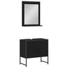 vidaXL Σετ Επίπλων Μπάνιου με αποθήκευση 2 pcs Μαύρο 60 x 33 x 60 εκ