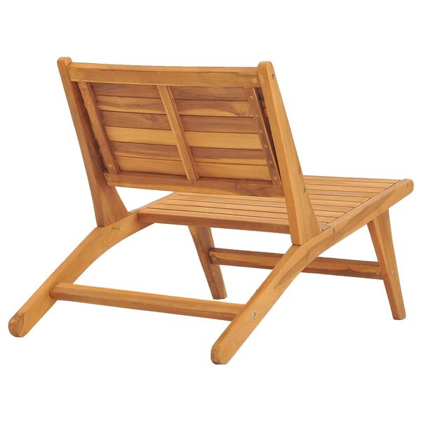vidaXL Καρέκλα Κήπου με Υποπόδιο από Μασίφ Ξύλο Teak