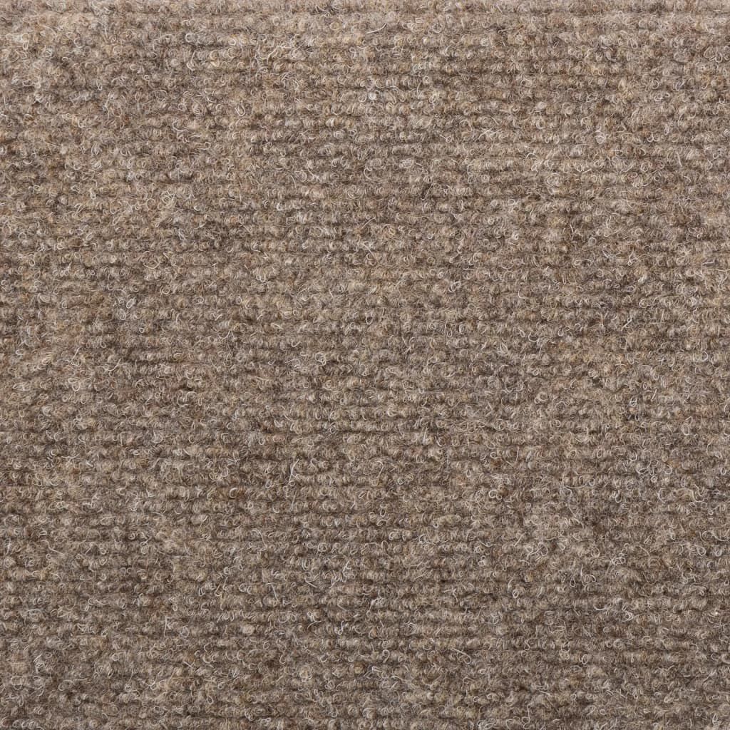 vidaXL Πατάκια Σκάλας Αυτοκόλ. 5 τεμ. Κρεμ 65x21x4 εκ. Βελονιασμένα