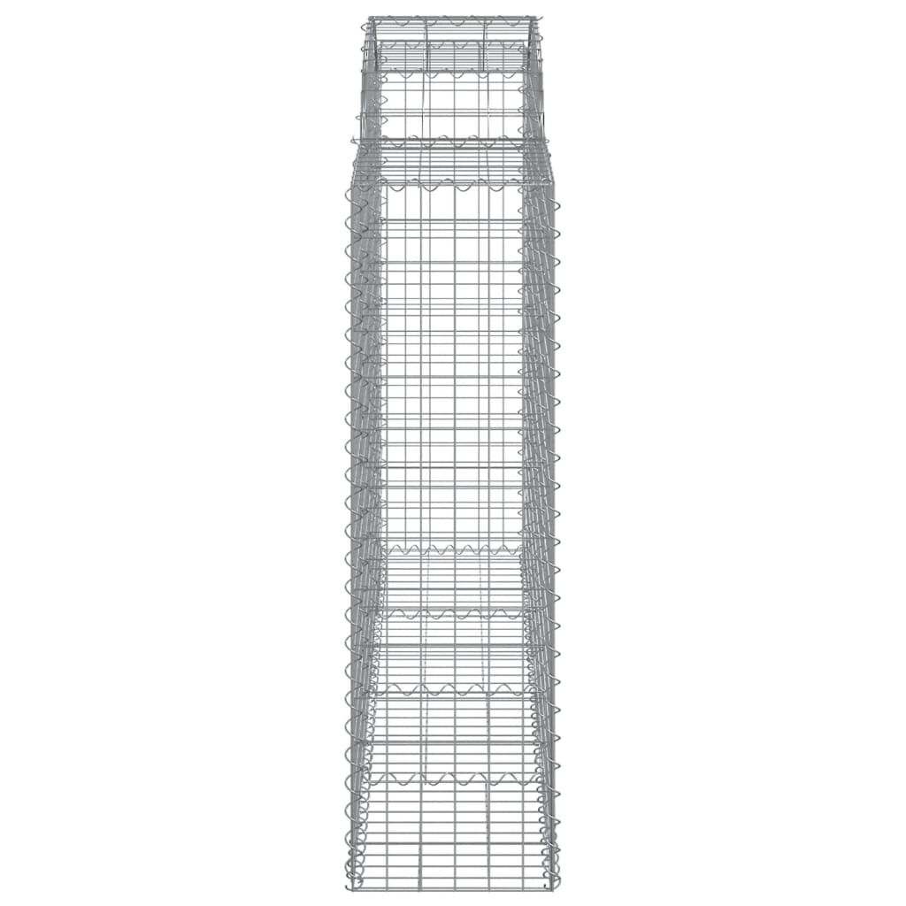vidaXL Συρματοκιβώτια Τοξωτά 5 τεμ. 200x50x140/160 εκ. Γαλβαν. Ατσάλι