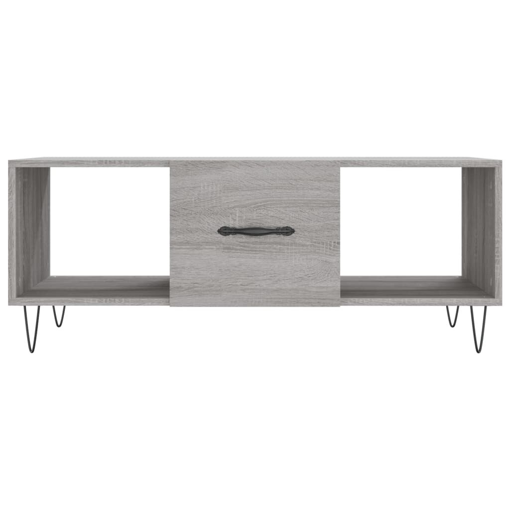 vidaXL Τραπεζάκι Σαλονιού Γκρι Sonoma 102x50x40 εκ. Επεξεργασμένο Ξύλο