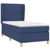 vidaXL Κρεβάτι Boxspring με Στρώμα Μπλε 90x190 εκ.Υφασμάτινο