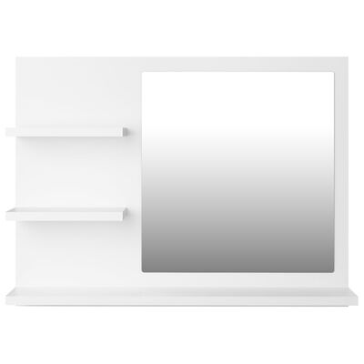 vidaXL Καθρέφτης Μπάνιου Λευκός 60 x 10,5 x 45 εκ. Μοριοσανίδα