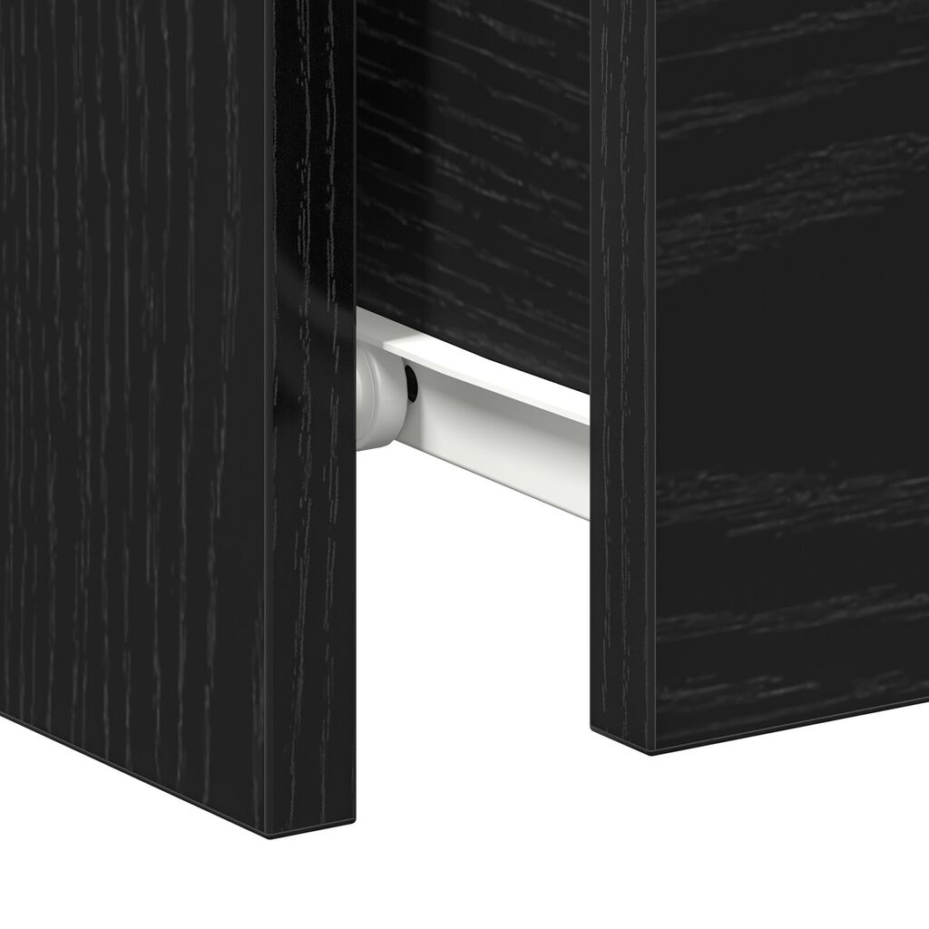 κομοδίνο vidaXL με συρτάρια Μαύρος Δρυς 30x30x40 εκ