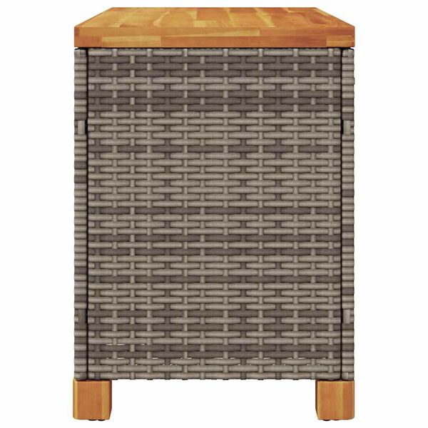 vidaXL Κουτί Αποθ. Κήπου Γκρι 80x40x48 εκ. Συνθ. Ρατάν/Μασίφ Ακακία