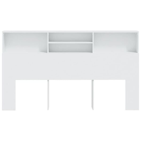 vidaXL Κεφαλάρι Με Αποθηκευτικό Χώρο Λευκό 180 x 19 x 103,5 εκ.