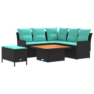 vidaXL &Sigma;ύ&nu;&omicron;&lambda;&alpha; &epsilon;&pi;ί&pi;&lambda;&omega;&nu; &mu;&epsilon; &mu;&alpha;&xi;&iota;&lambda;ά&rho;&iota; 5 pcs &Mu;&alpha;ύ&rho;&omicron; &kappa;&alpha;&iota; &Tau;&upsilon;&rho;&kappa;&omicron;&upsilon;ά&zeta; &Rho;ά&tau;&alpha; PE