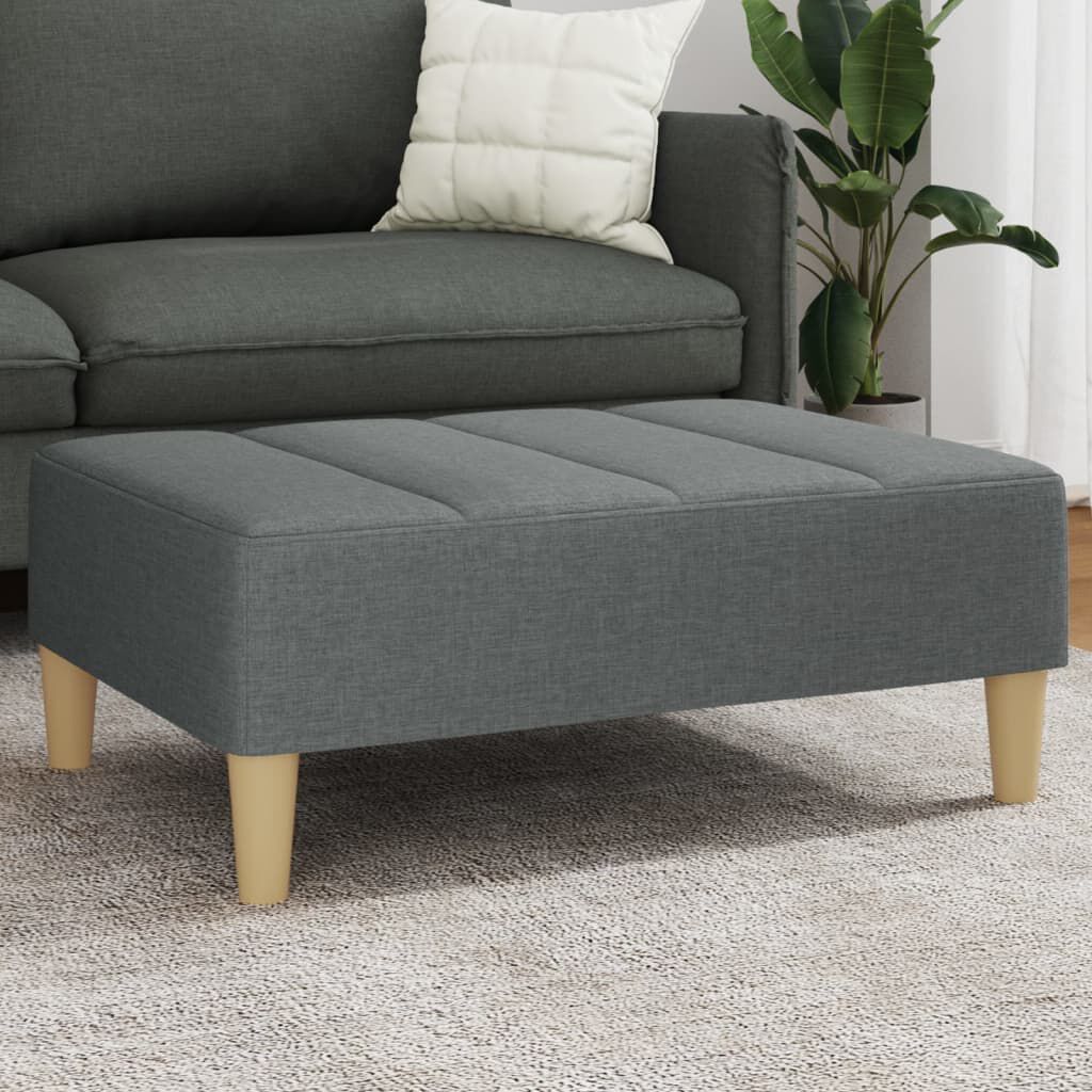 vidaXL Υποπόδιο Σκούρο Γκρι 77x55x31 εκ. Υφασμάτινο