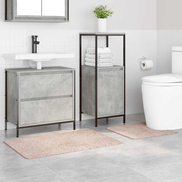 vidaXL Πατάκι μπάνιου 2 pcs Κρεμ 50 x 50 cm Πολυπροπυλένιο