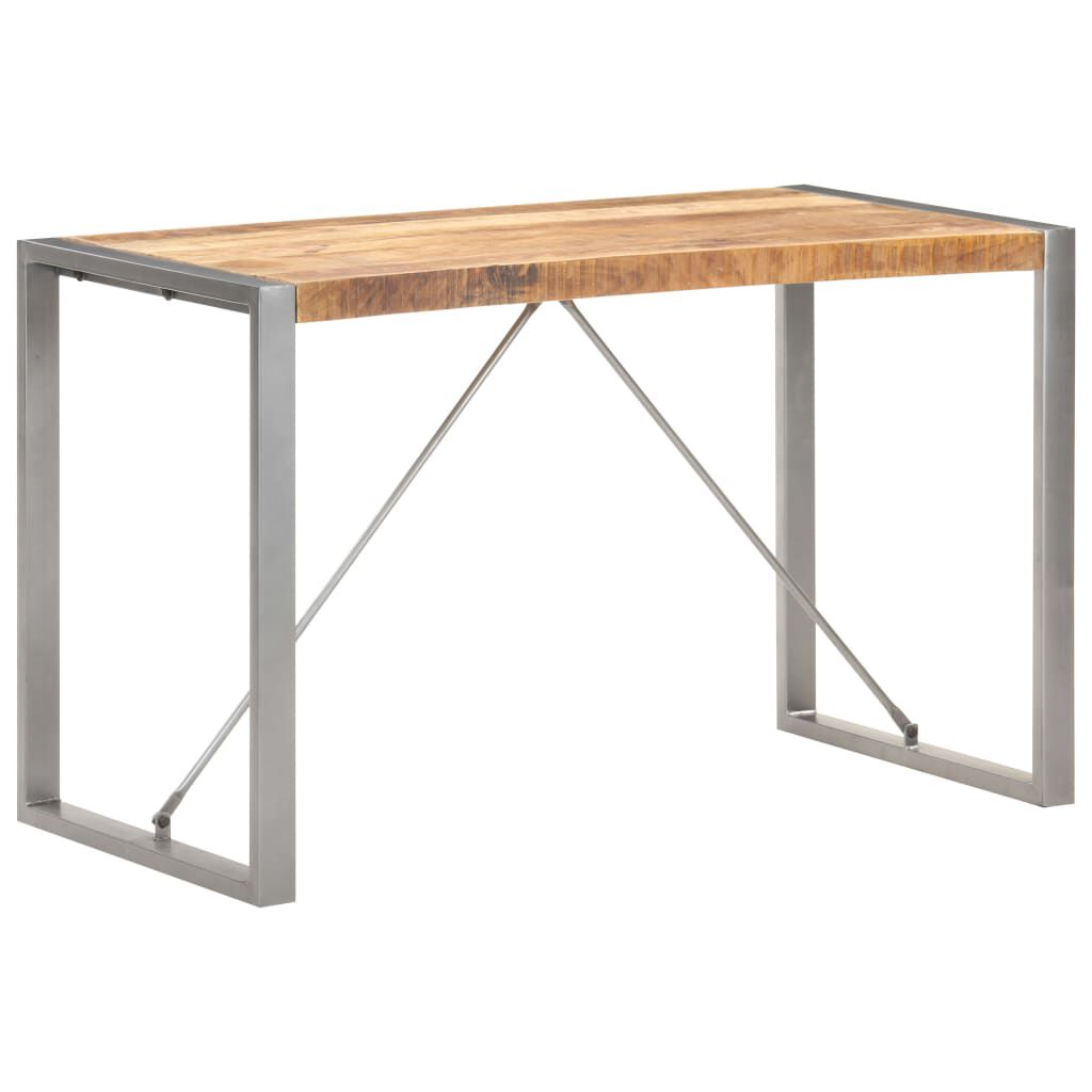 vidaXL Τραπεζαρία 120 x 60 x 75 εκ. από Μασίφ Ακατέργαστο Ξύλο Μάνγκο