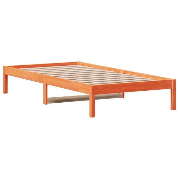 vidaXL Καναπές Κρεβάτι Χωρίς Στρώμα Καφέ 80x200 εκ. Μασίφ Ξύλο Πεύκου