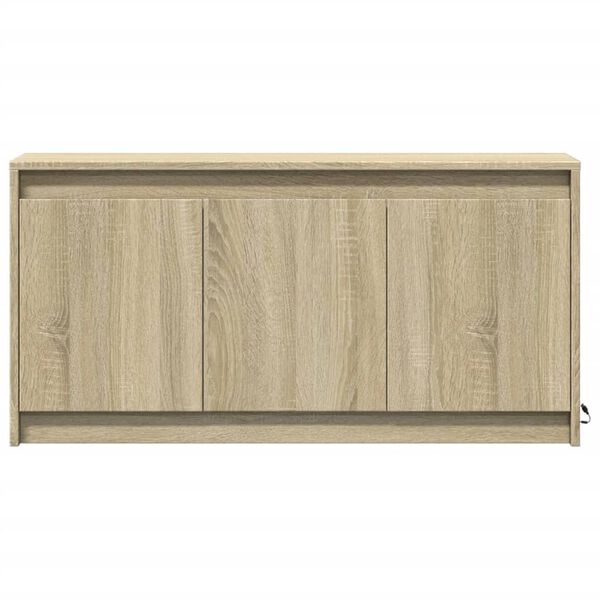 vidaXL Έπιπλο Τηλεόρασης με LED Sonoma Δρυς 100x34x50 εκ. Επεξ. Ξύλο