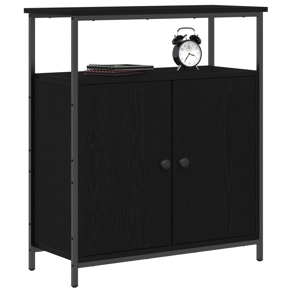 vidaXL Μπουφές Μαύρο Δρυς 70x30x80 εκ από Κατασκευασμένο Ξύλο