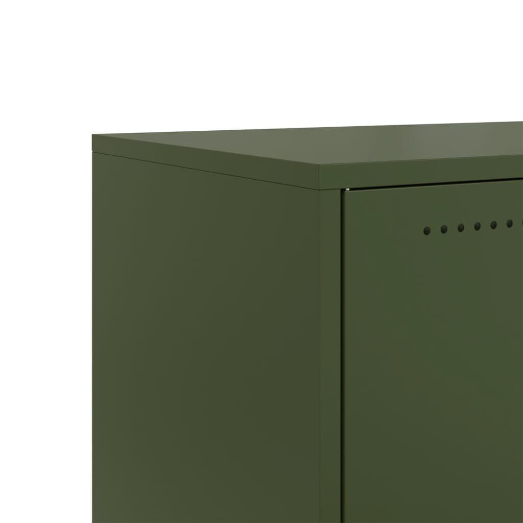 vidaXL Έπιπλο Τηλεόρασης Πράσινο Λαδί 68x39x43,5 εκ. από Ατσάλι