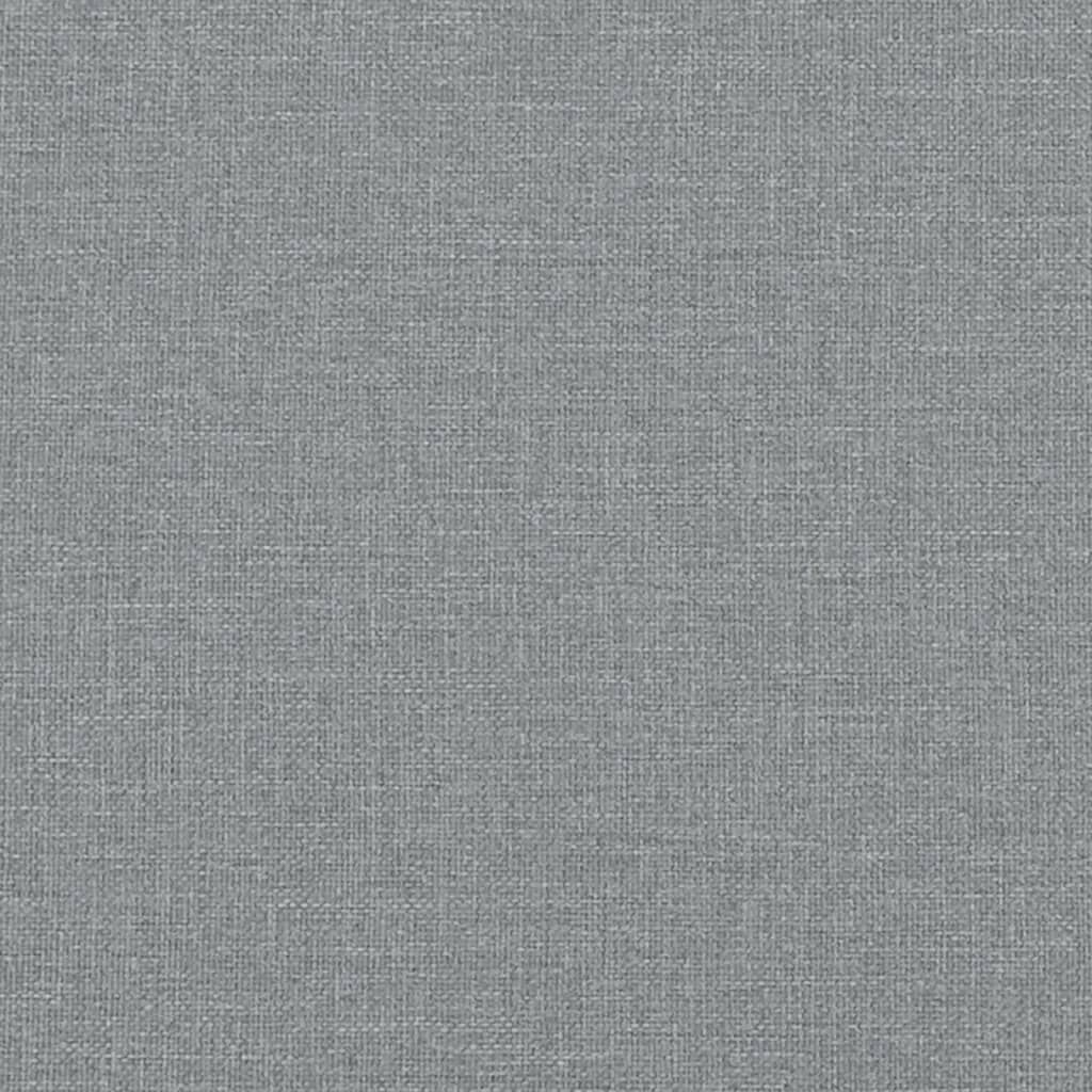 vidaXL Κρεβάτι Boxspring με Στρώμα Ανοιχτό Γκρι 90x200 εκ. Υφασμάτινο
