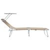 vidaXL Ξαπλώστρα 2-πρόσωπο 2 pcs Taupe 58 x 188 x 77 εκ. ύφασμα