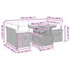 vidaXL Σετ Σαλονιού Κήπου 7 τεμ. Γκρι Συνθετικό Ρατάν με Μαξιλάρια