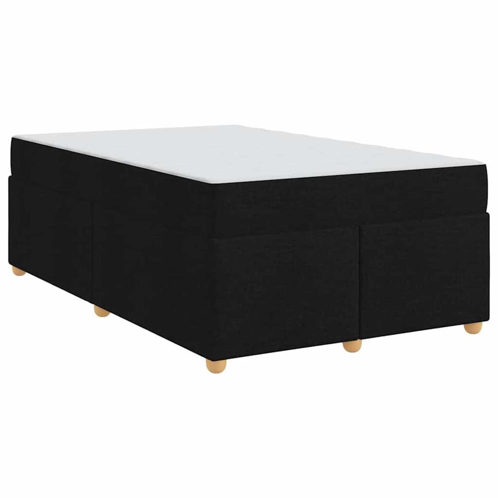 vidaXL Σκελετός Κρεβατιού με στρώμα Μαύρο 120 x 190 cm ύφασμα