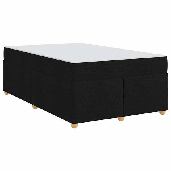 vidaXL Σκελετός Κρεβατιού με στρώμα Μαύρο 120 x 190 cm ύφασμα