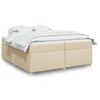 vidaXL &Kappa;&rho;&epsilon;&beta;ά&tau;&iota; Boxspring &mu;&epsilon; &Sigma;&tau;&rho;ώ&mu;&alpha; &Kappa;&rho;&epsilon;&mu; 200x200 &epsilon;&kappa;. &Upsilon;&phi;&alpha;&sigma;&mu;ά&tau;&iota;&nu;&omicron;