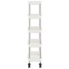 vidaXL Τρόλεϊ Κουζίνας 5 Επιπέδων Λευκό 42 x 29 x 128 εκ. Σίδερο/ABS