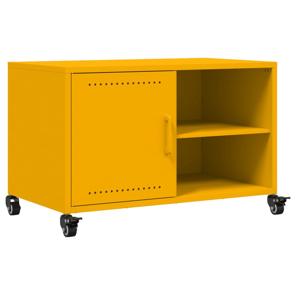 vidaXL Έπιπλο Τηλεόρασης Μουσταρδί Κίτρινο 68x39x43,5 εκ. από Ατσάλι