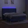 vidaXL &Kappa;&rho;&epsilon;&beta;ά&tau;&iota; Boxspring &mu;&epsilon; &Sigma;&tau;&rho;ώ&mu;&alpha; & LED &Mu;&pi;&lambda;&epsilon; 160x200 &epsilon;&kappa;. &Upsilon;&phi;&alpha;&sigma;&mu;ά&tau;&iota;&nu;&omicron;