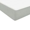 vidaXL Κρεβάτι Boxspring με Στρώμα Ανοιχτό Γκρι 180x210 εκ. Βελούδινο