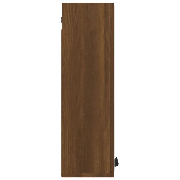 vidaXL Ντουλάπι Μπάνιου με Καθρέφτη Καφέ δρυς 64 x 20 x 67 εκ.