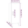 vidaXL Ντουλάπι Γυαλιστερό Λευκό 34,5x34x90 εκ. Επεξεργασμένο Ξύλο