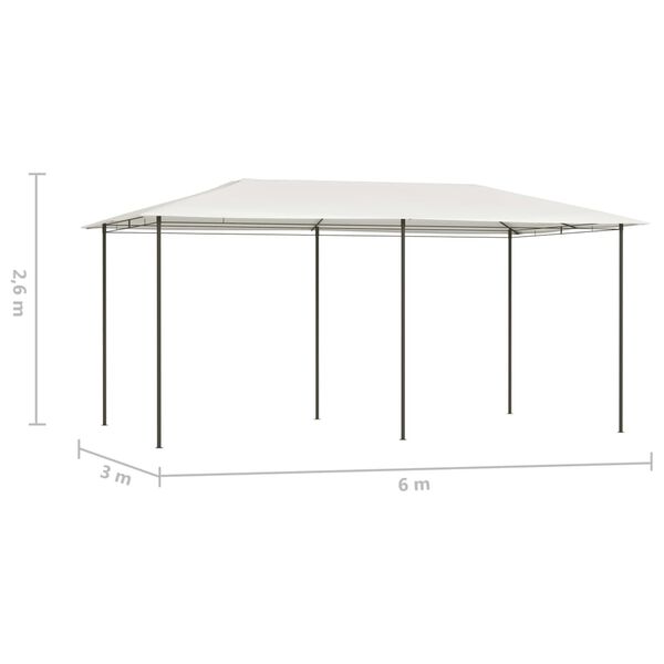 vidaXL Κιόσκι Κρεμ 2,98 x 5,3 x 2,59 μ. 160 γρ./μ²