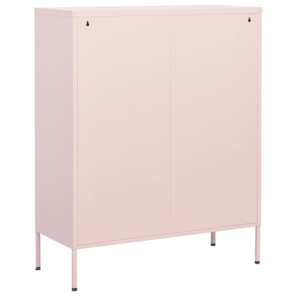 vidaXL Ντουλάπι Αποθήκευσης Ροζ 80 x 35 x 101,5 εκ. από Ατσάλι