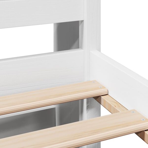 vidaXL Κρεβάτι Βιβλιοθήκη Χωρίς Στρώμα 140x200 εκ Μασίφ Ξύλο Πεύκο