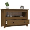 vidaXL Έπιπλο Τηλεόρασης Μελί Καφέ 79x35x52 εκ. από Μασίφ Ξύλο Πεύκου