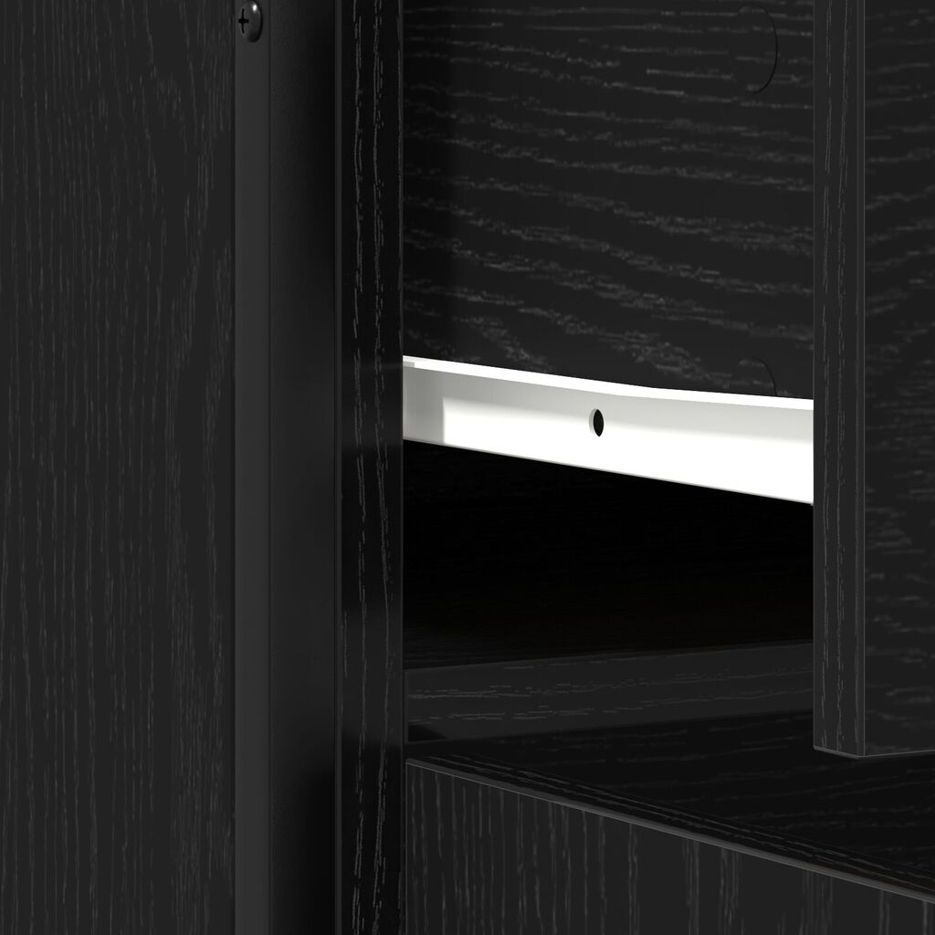vidaXL Μπουφές Μαύρο Δρυς 70x30x80 εκ. Κατασκευασμένο από Τεχνητό Ξύλο και Ατσάλι