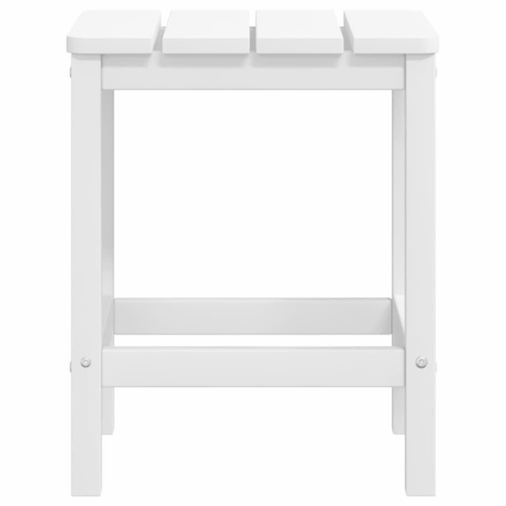 vidaXL Καρέκλες Κήπου Adirondack με Υποπόδιο&Τραπεζάκι Λευκές από HDPE