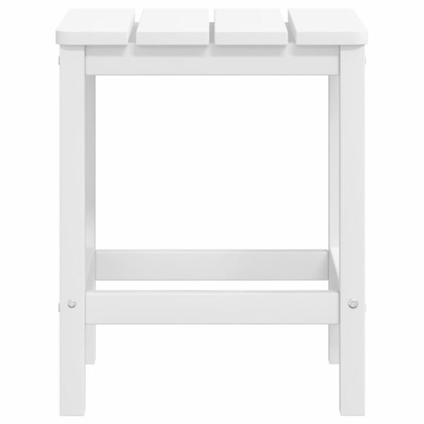 vidaXL Καρέκλες Κήπου Adirondack με Υποπόδιο&Τραπεζάκι Λευκές από HDPE