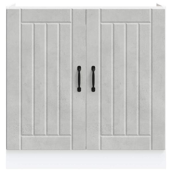 vidaXL Ντουλάπι βάσης νεροχύτη "Lucca" Σκυρόδεμα Γκρι Τεχνητό ξύλο