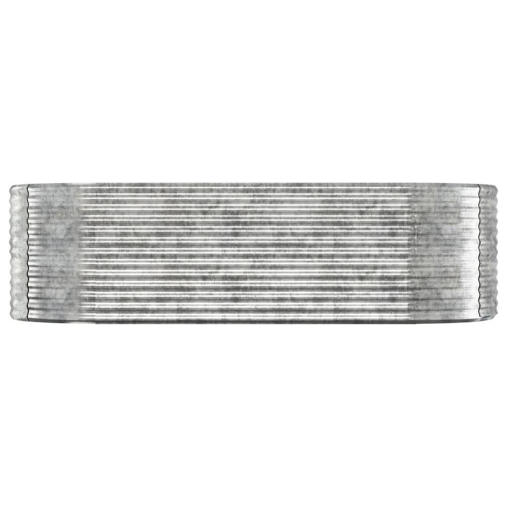 vidaXL Ζαρντινιέρα Ασημί 249x100x68 εκ. Ατσάλι με Ηλεκτρ. Βαφή Πούδρας