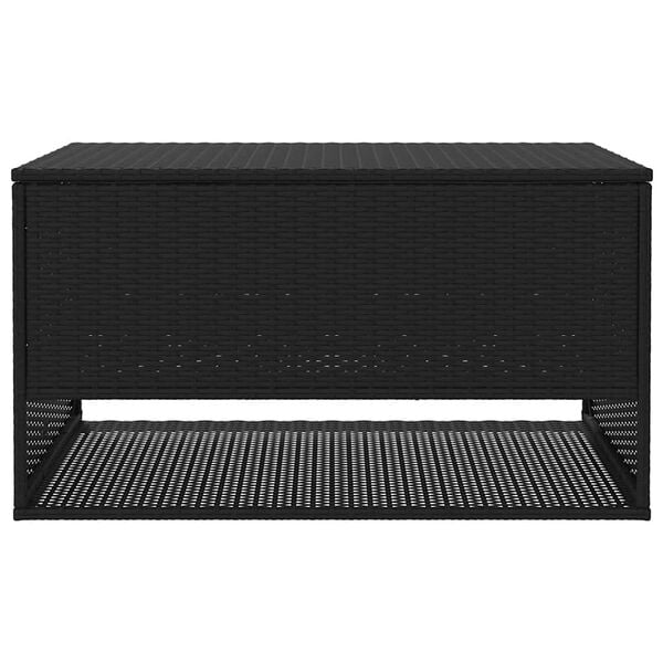 vidaXL Μαξιλαροθήκη εξωτερικού χώρου Μαύρο 100x55x55,5 cm Poly Rattan