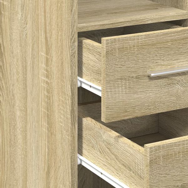 vidaXL Ντουλάπι Αποθήκευσης Στενό Δρυς 45x42,5x225 εκ. Επεξεργ. Ξύλο