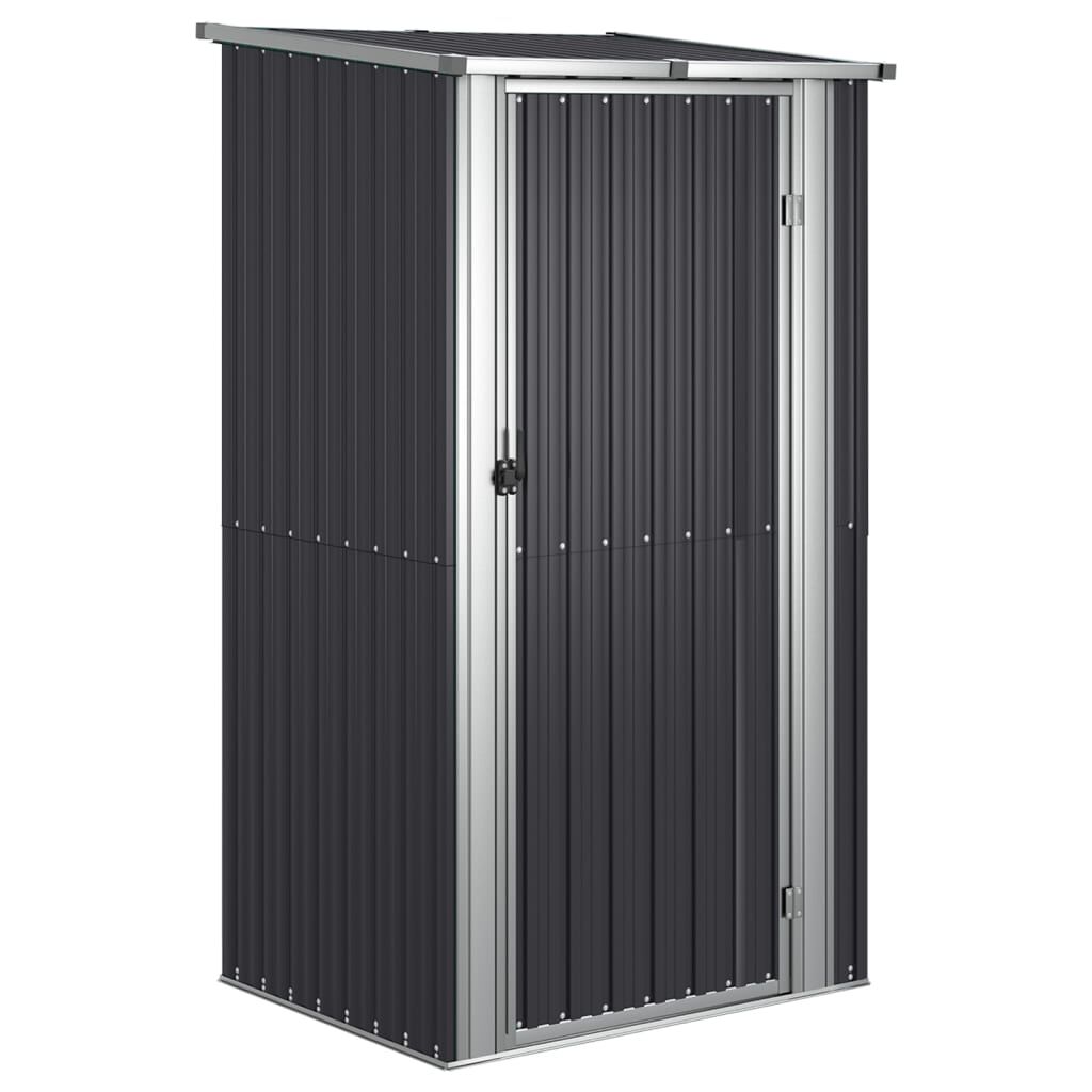 vidaXL Αποθήκη Κήπου Ανθρακί 118,5x97x209,5 εκ. Γαλβανισμένο Ατσάλι