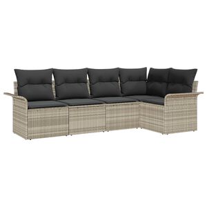 vidaXL &Sigma;&epsilon;&tau; &Kappa;&alpha;&nu;&alpha;&pi;έ &Kappa;ή&pi;&omicron;&upsilon; &mu;&epsilon; &mu;&alpha;&xi;&iota;&lambda;ά&rho;&iota; 5 pcs &sigma;&upsilon;&nu;&theta;&epsilon;&tau;&iota;&kappa;ό &rho;&alpha;&tau;ά&nu;