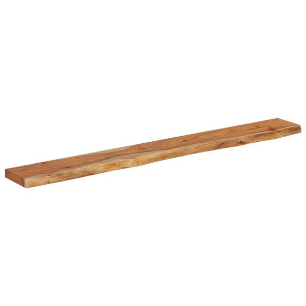 vidaXL Ράφι Επιτοίχιο Ορθ. Live Edge 160x20x2,5 εκ. Μασίφ Ξύλο Ακακίας