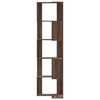 vidaXL Βιβλιοθήκη Γωνιακή 5 Επ. Καφέ Δρυς 50x50x179 εκ Επεξ. Ξύλο